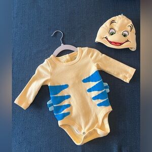BRAND NEW DISNEY BABY (6-9M) FLOUNDER COSTUME!! Washed but never worn!